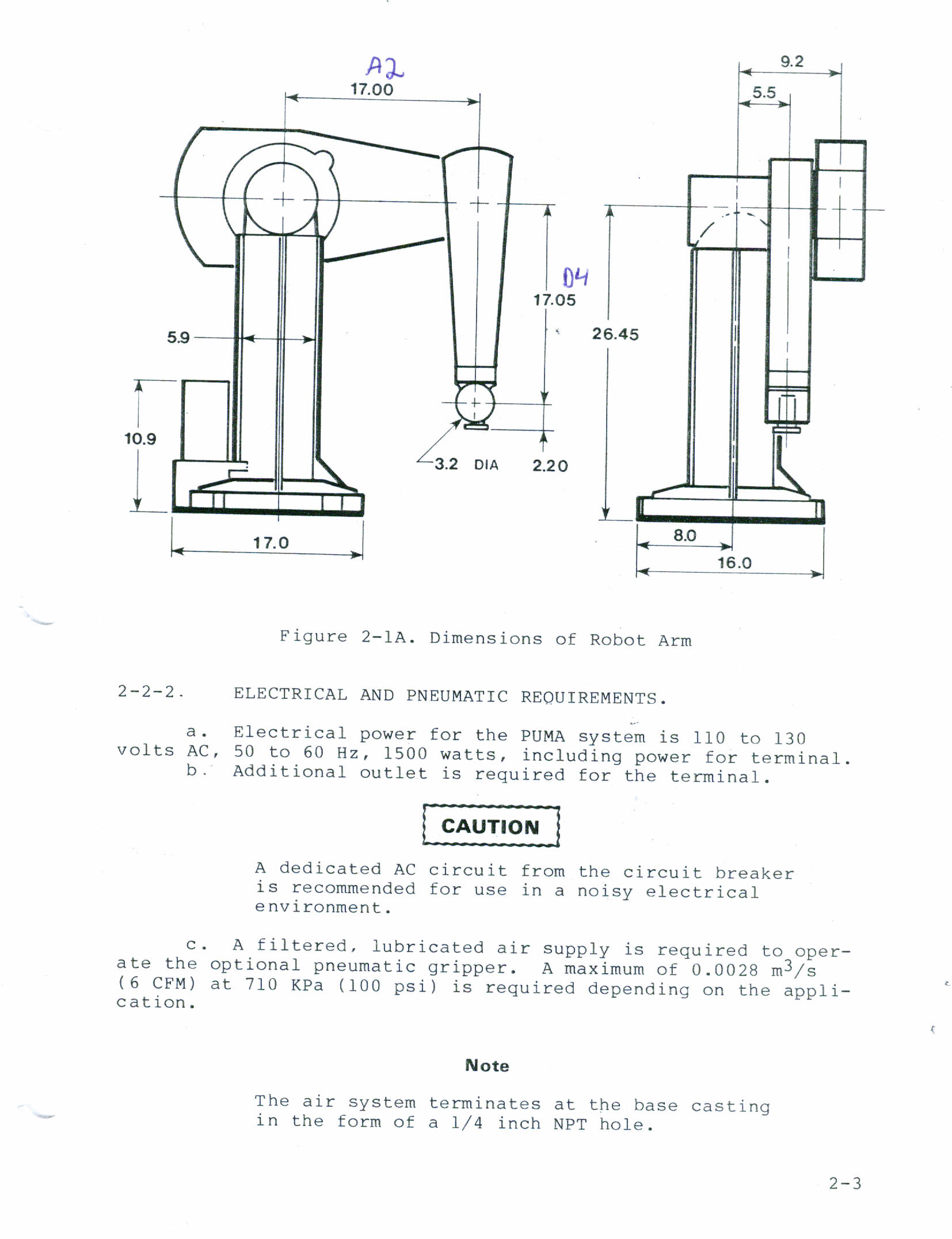 puma 560 robot specification